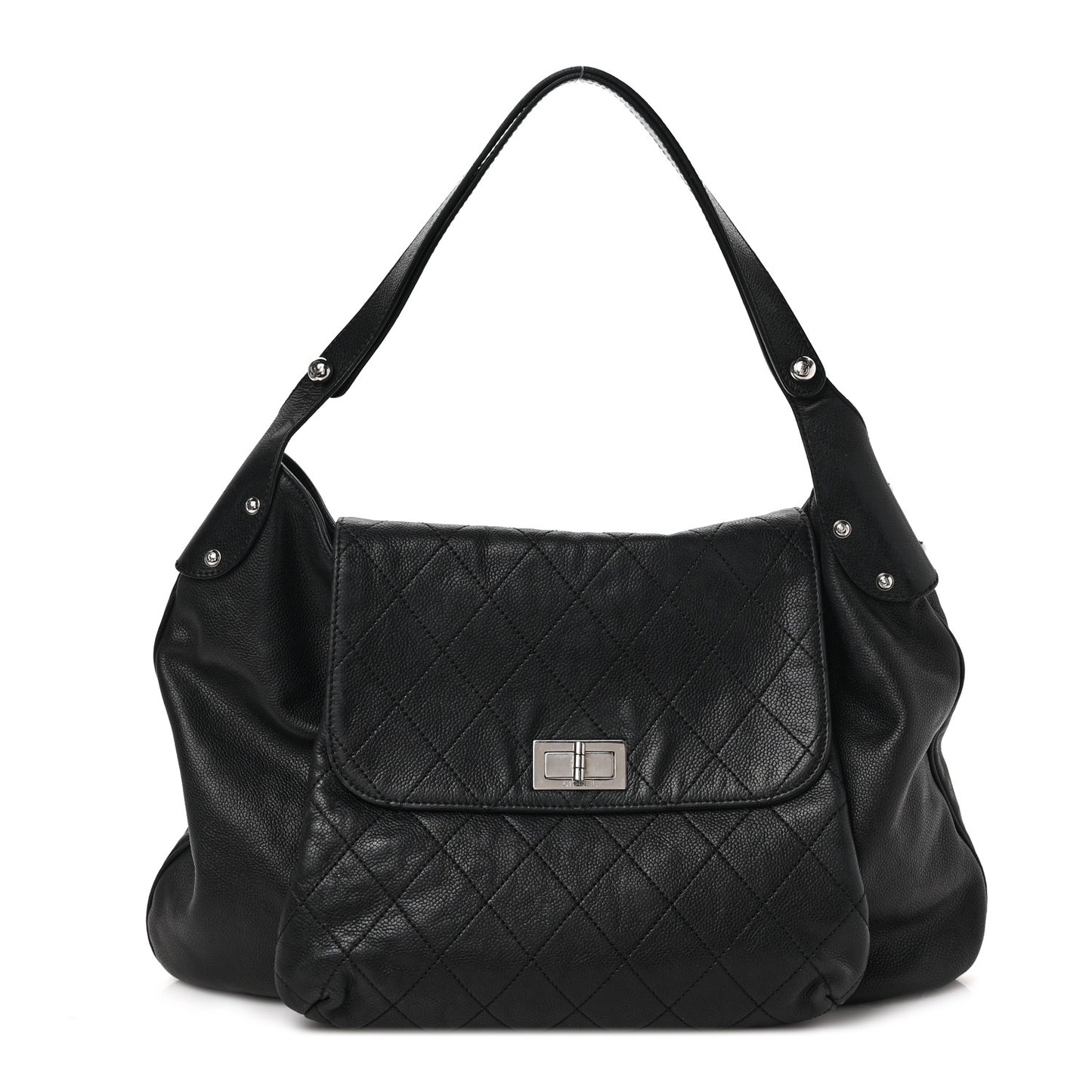 Caviar Stitched Pocket In The City Hobo Black