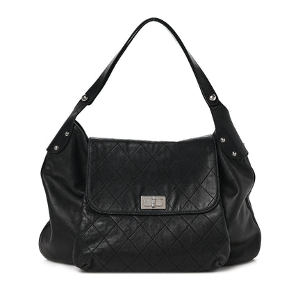 Chanel Caviar Stitched Pocket In The City Hobo Black 1 of 11