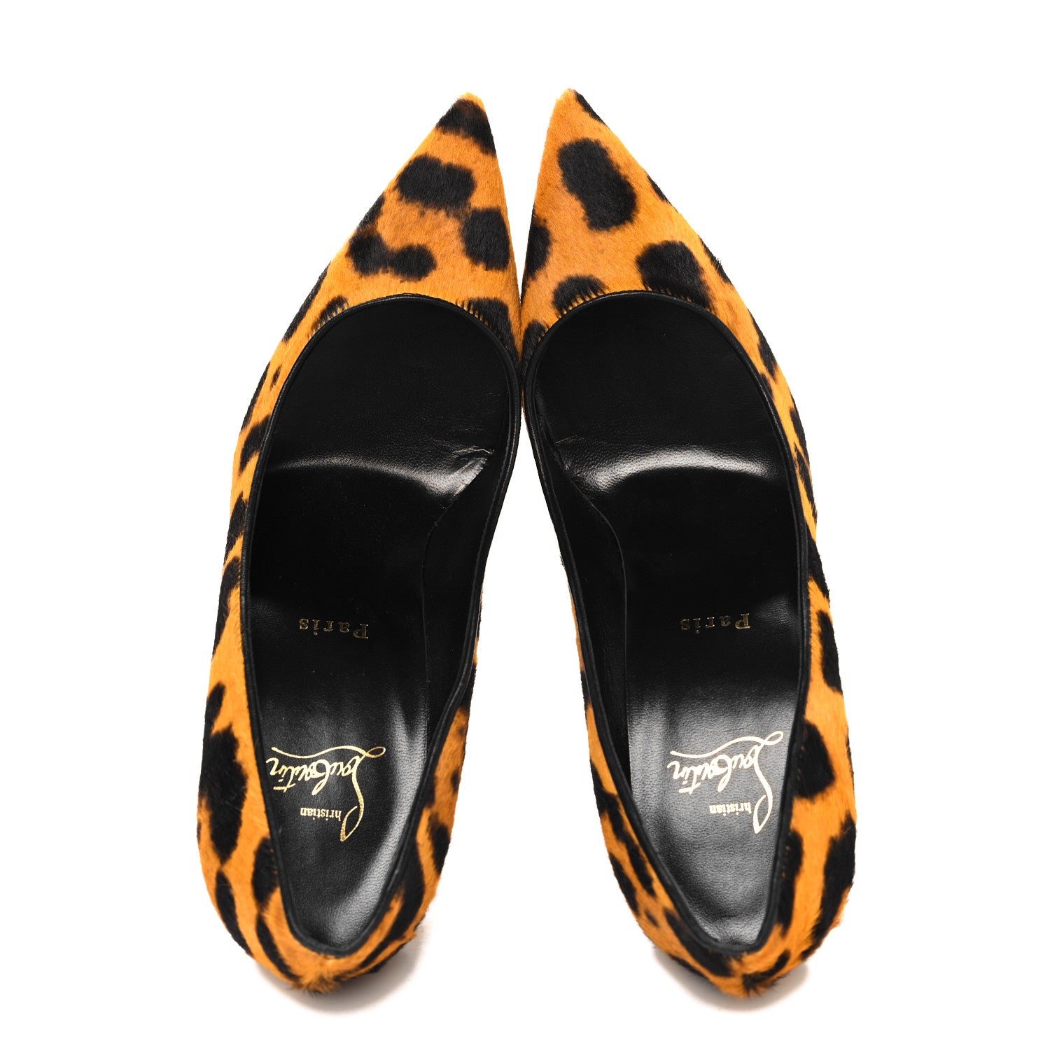 punkt様　L size Christian Louboutin Pony Hair Leopard Print So Kate 100