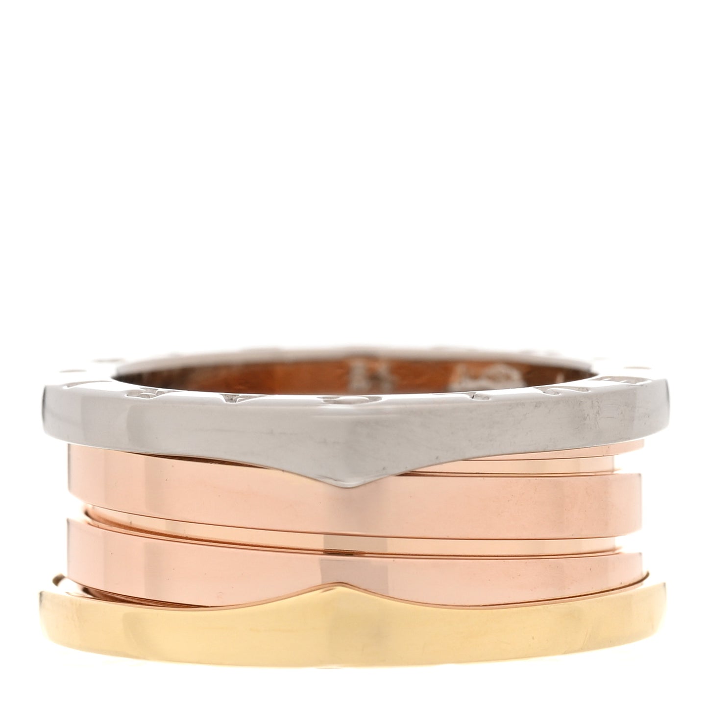 18K Rose White Yellow Gold B.Zero1 Three-Band Ring 51 5.75