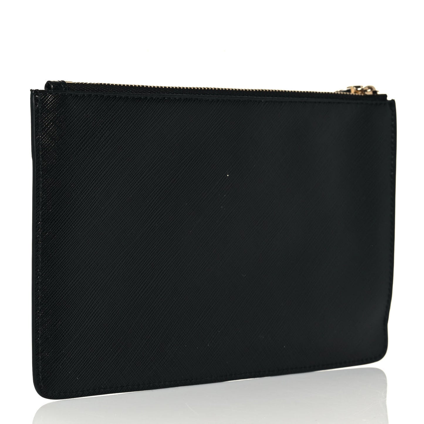 Printed Calfskin Vara Bow Clutch Black White