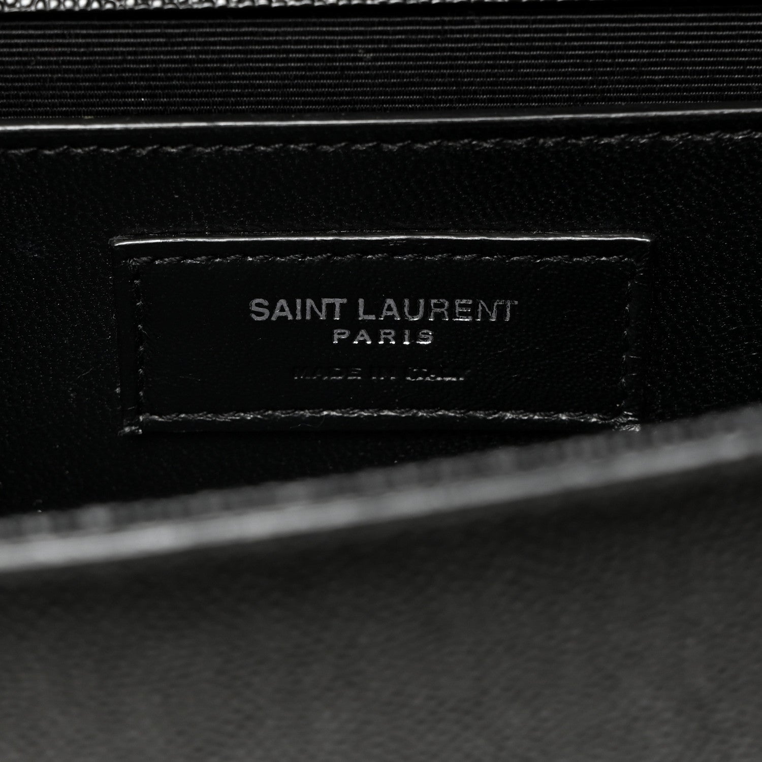 Saint Laurent Grain De Poudre Medium Classic Monogram Kate Satchel Black 6 of 10