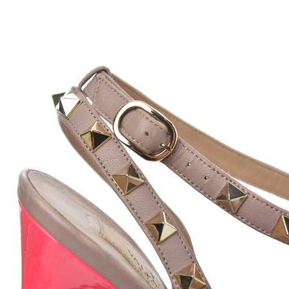 Valentino Garavani Patent Rockstud Ankle Strap Pumps 38.5 Peony Poudre 20 of 21
