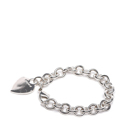 Tiffany Sterling Silver Heart Tag Charm Bracelet 3 of 6