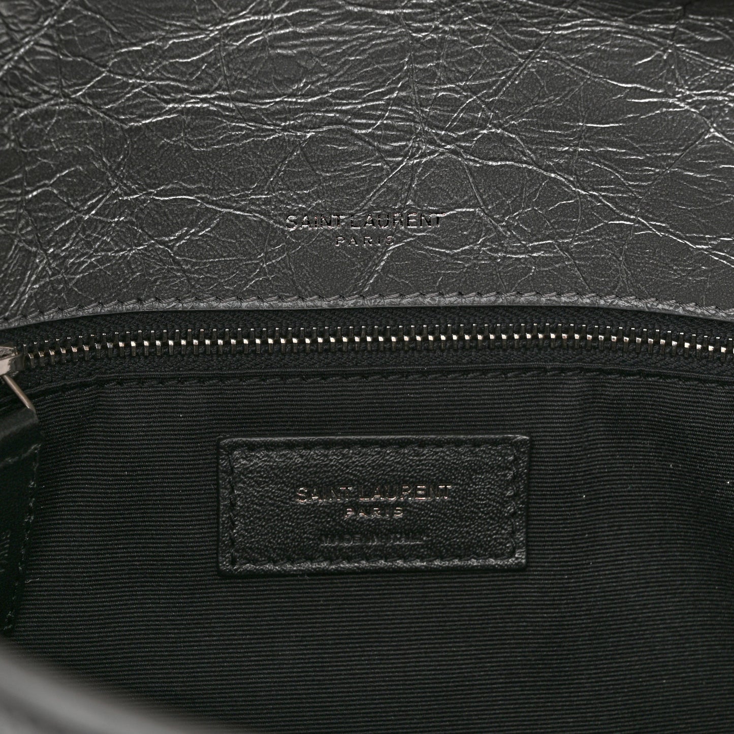 Crinkled Calfskin Matelasse Monogram Medium Niki Chain Satchel Storm