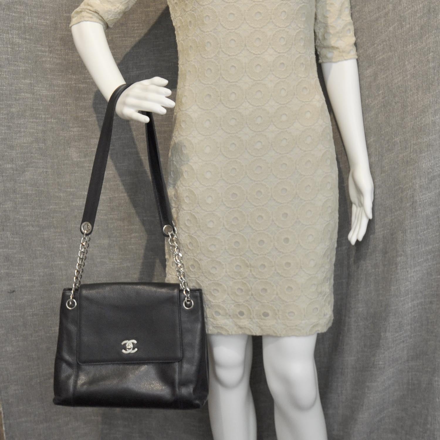 Chanel Caviar Flap Shoulder Bag Black SHW 2 of 10