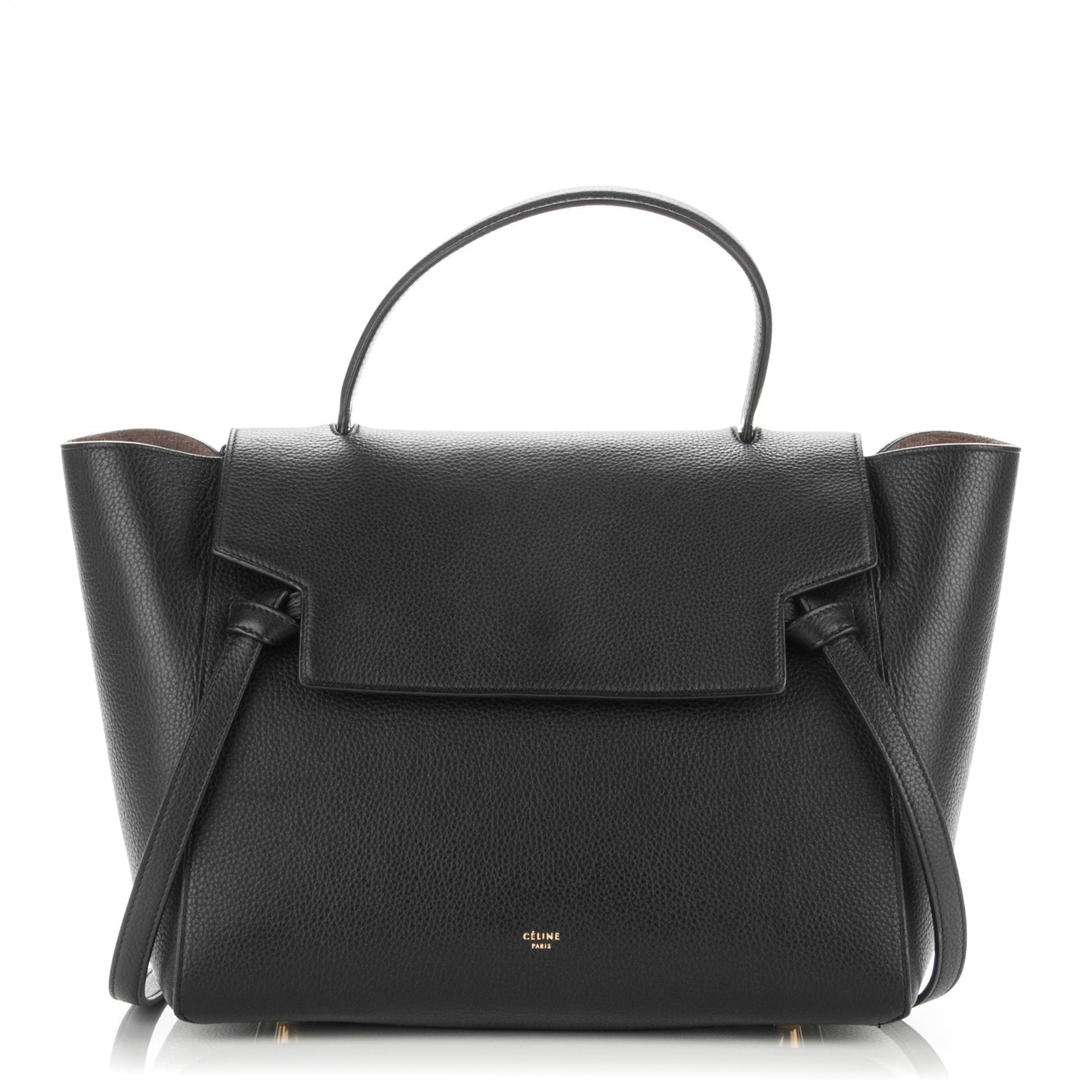 Drummed Calfskin Mini Belt Bag Black