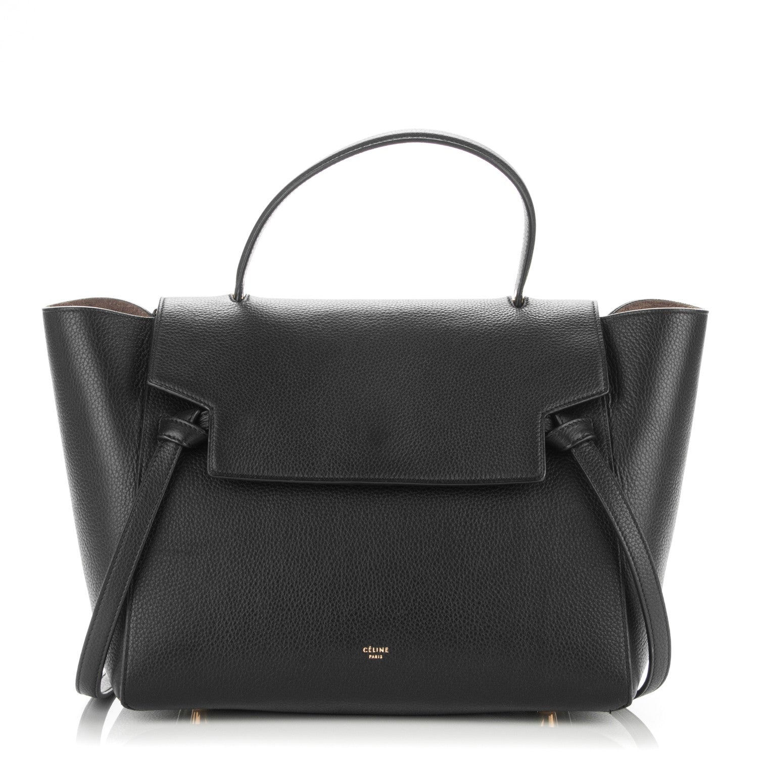 Celine Drummed Calfskin Mini Belt Bag Black 1 of 7