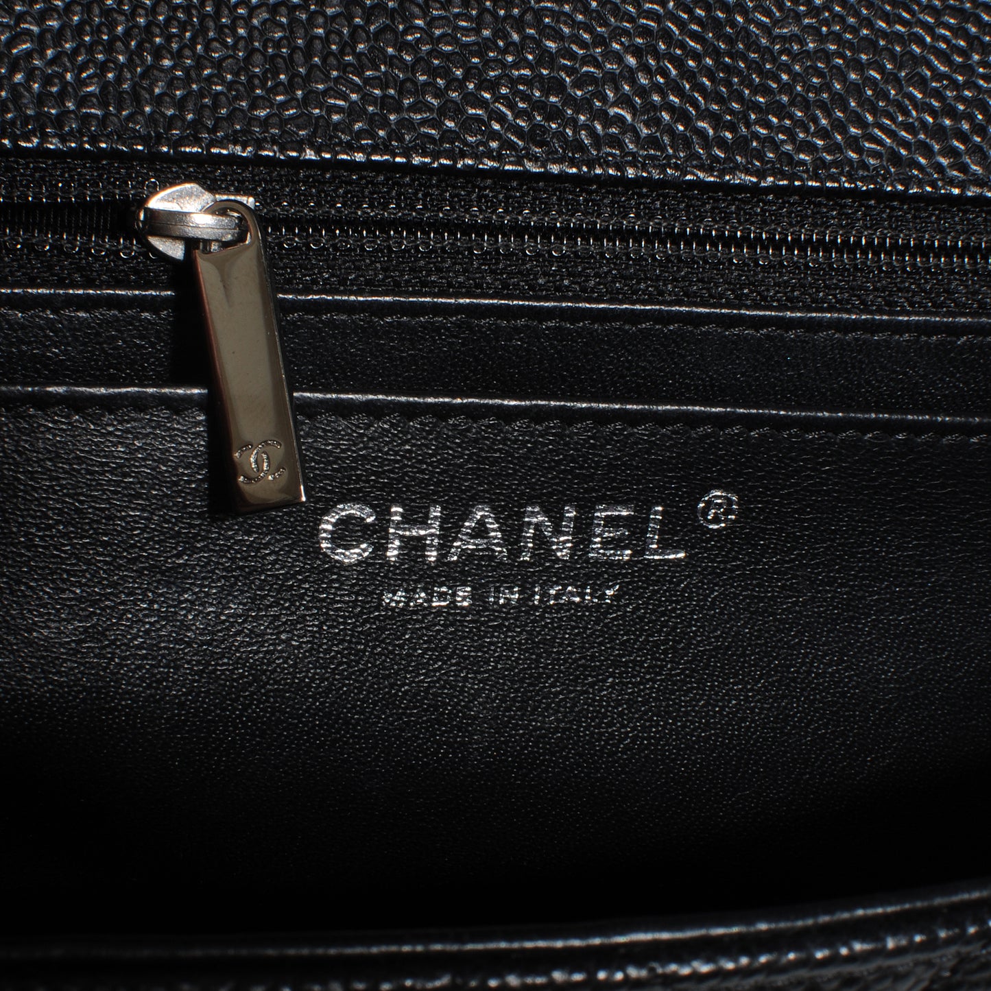 Caviar Jumbo Single Flap Black