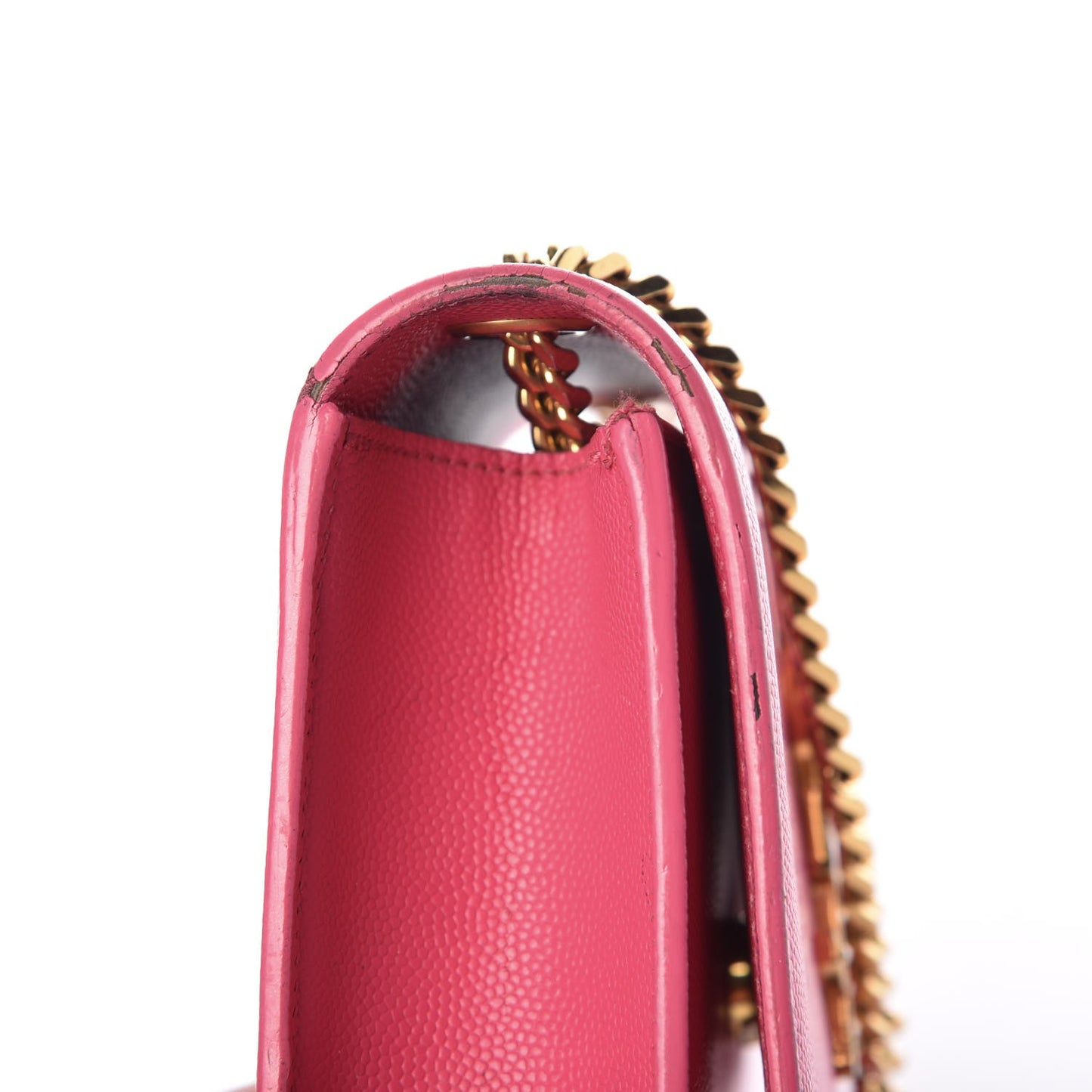Grain De Poudre Small Monogram Kate Satchel Fuchsia