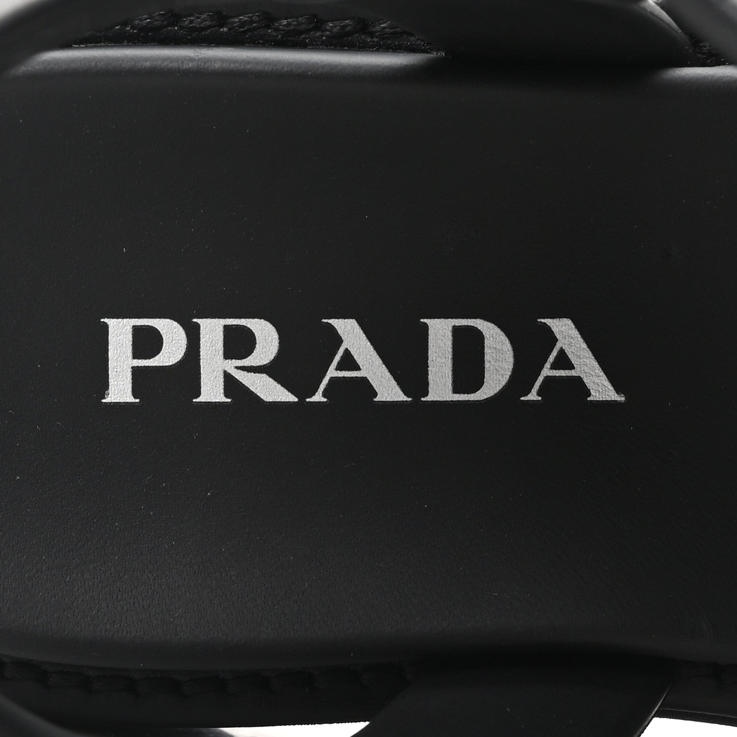 Prada Foam Rubber Metal Triangle Logo Soft Cage Women Sandals 40 Black 8 of 10
