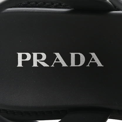 Prada Foam Rubber Metal Triangle Logo Soft Cage Women Sandals 40 Black 8 of 10