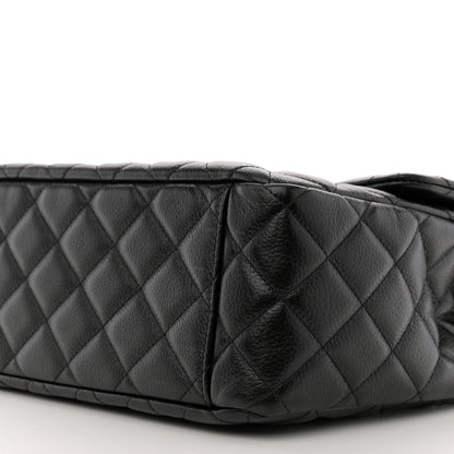 Chanel Grained Calfskin Quilted XXL Travel Flap Bag Black 10 of 10