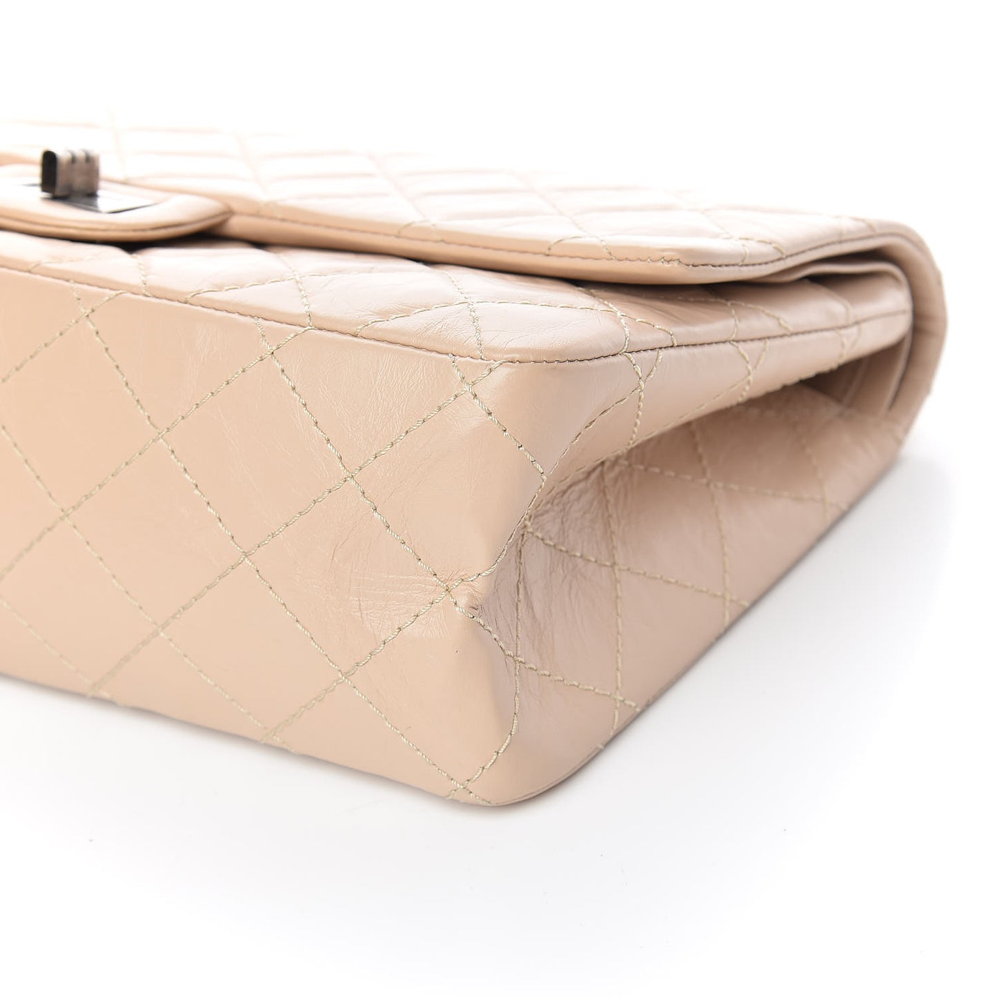 Aged Calfskin Quilted 2.55 Reissue 226 Flap Light Beige