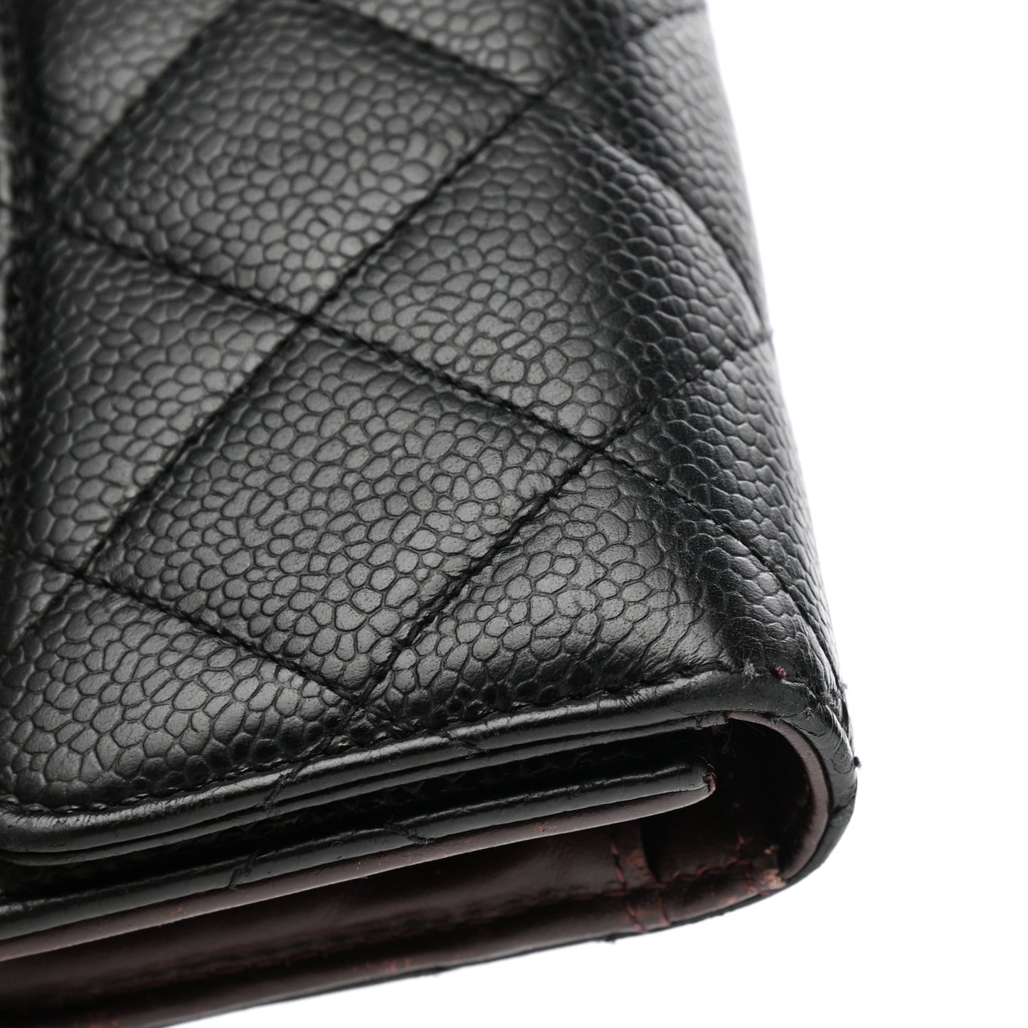 Caviar Quilted Large Flap Wallet Black