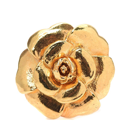 Chanel Camellia Brooch Gold 1 of 5