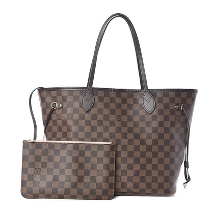Louis Vuitton Damier Ebene Neo Neverfull MM Rose Ballerine 1 of 11