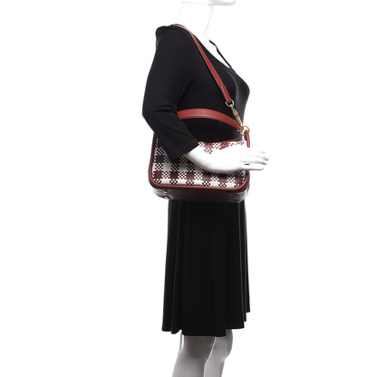 Mulberry Vichy Woven Check Small Leighton Venetian Red 2 of 9