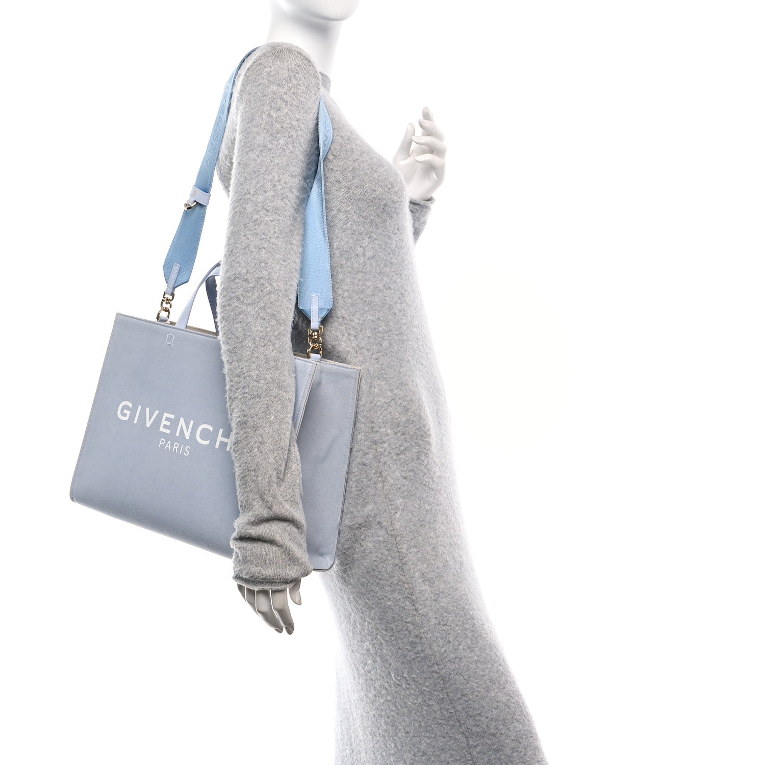 Givenchy Canvas Medium G-Tote Cloud Blue 2 of 12