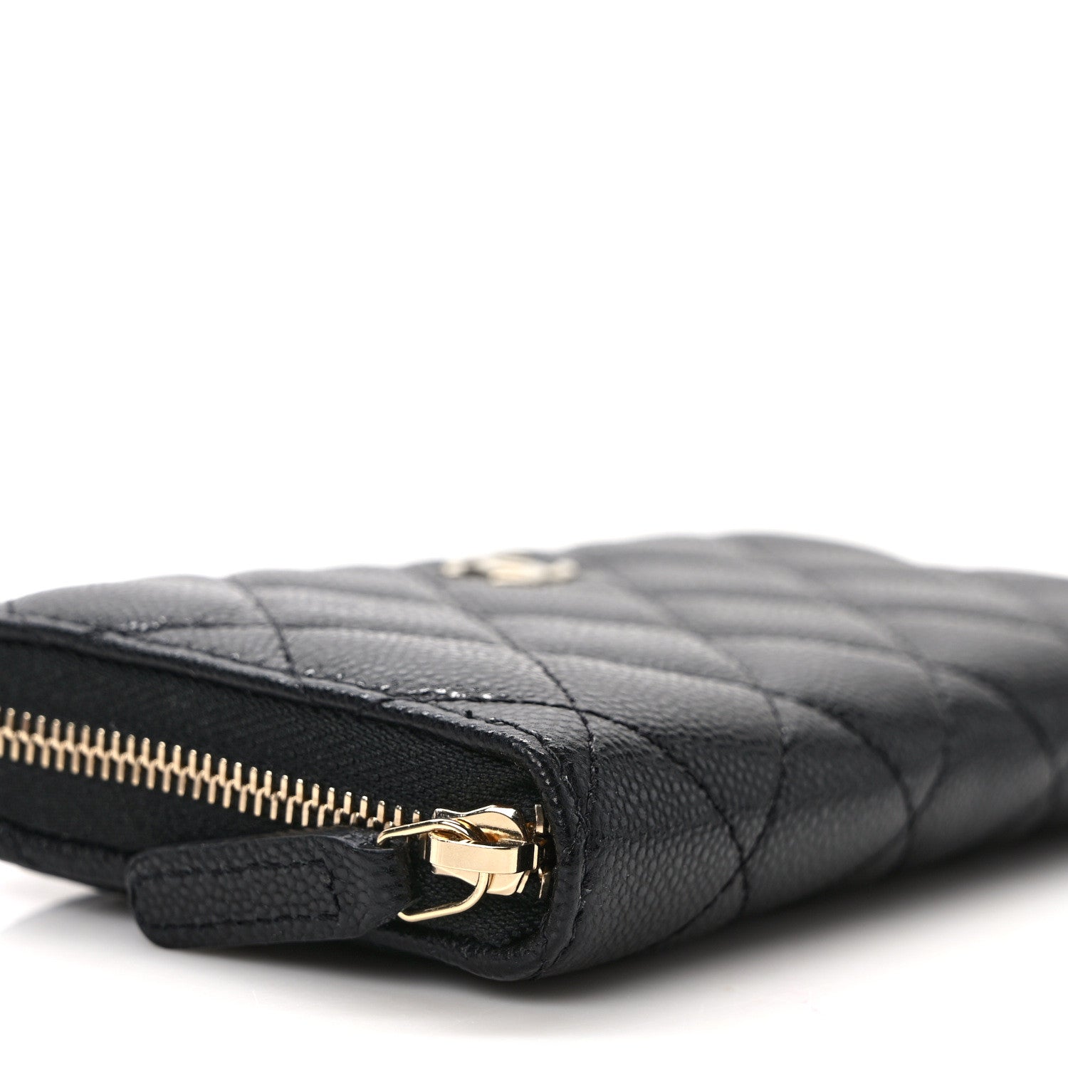 Chanel Caviar Quilted Medium Zip Around Wallet Black 9 of 11