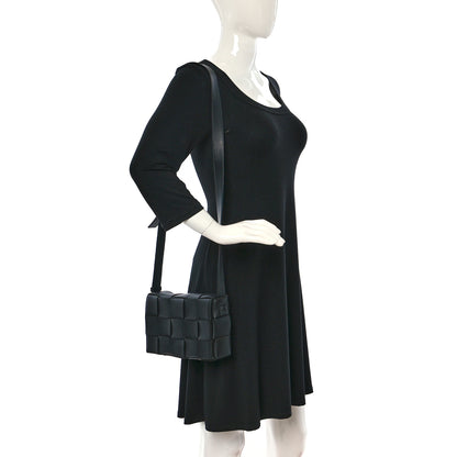 Bottega Veneta Lambskin Maxi Intrecciato Cassette Crossbody Bag Black 2 of 12