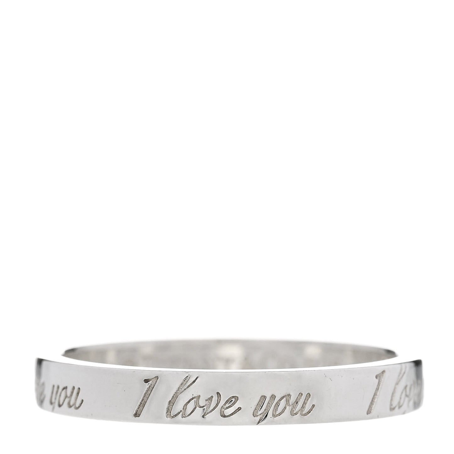 Sterling Silver I Love You Band Ring 56 7.5