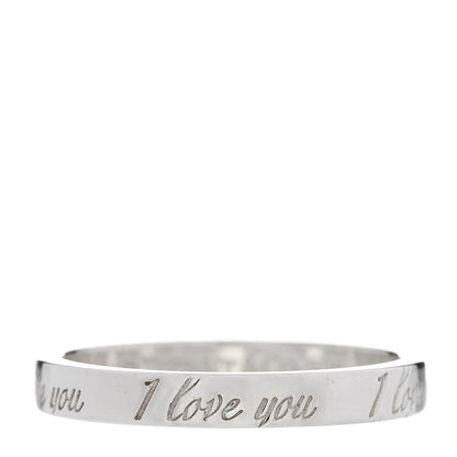 Tiffany Sterling Silver I Love You Band Ring 56 7.5 1 of 5