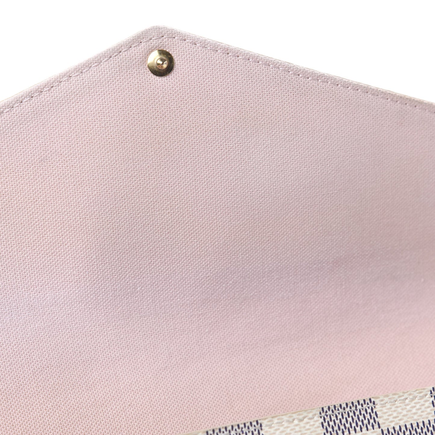 Damier Azur Pochette Felicie Chain Wallet Rose Ballerine