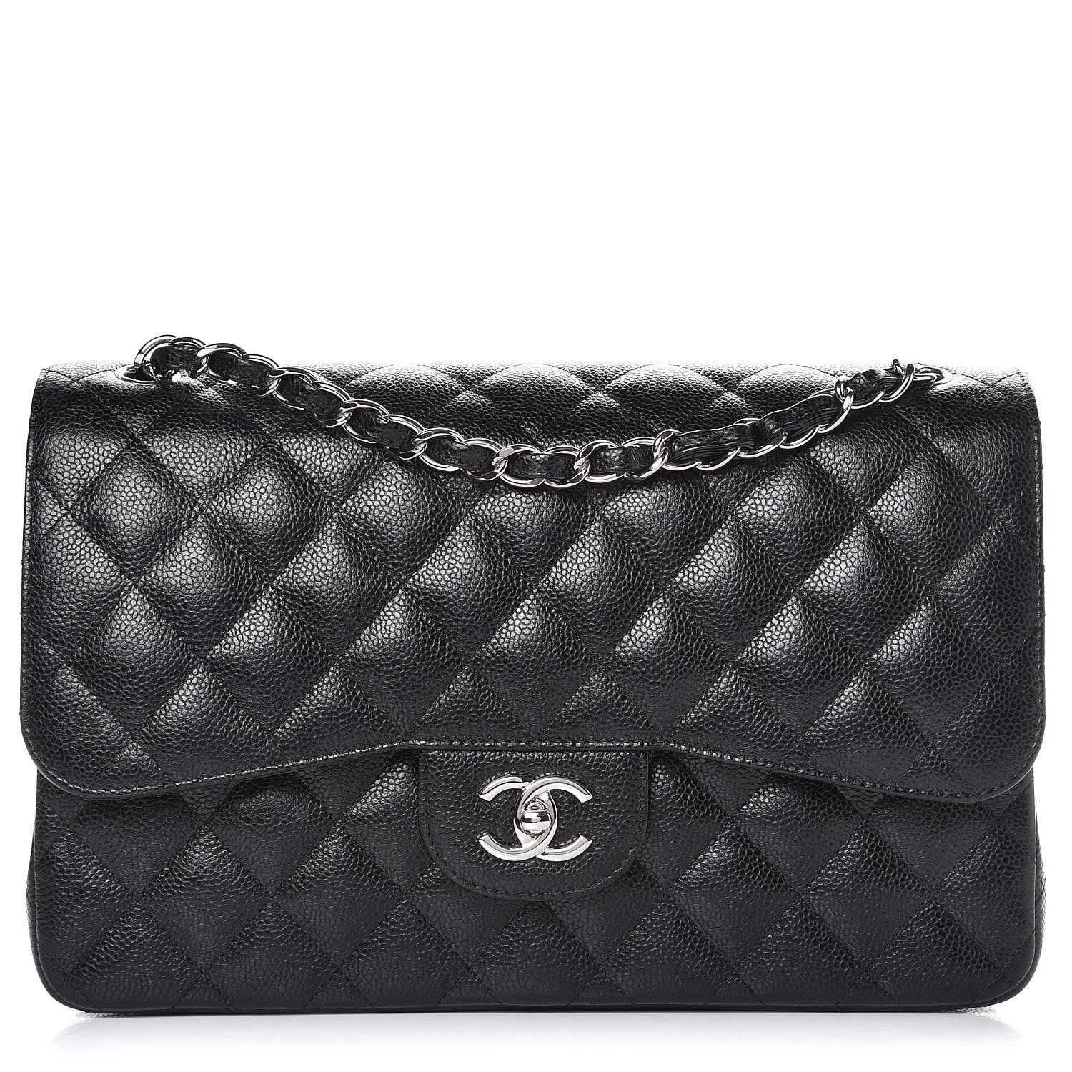 Chanel Caviar Quilted Jumbo Double Flap Black 1 of 8