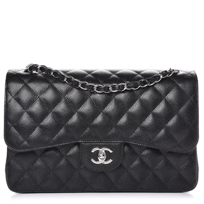 Chanel Caviar Quilted Jumbo Double Flap Black 1 of 8