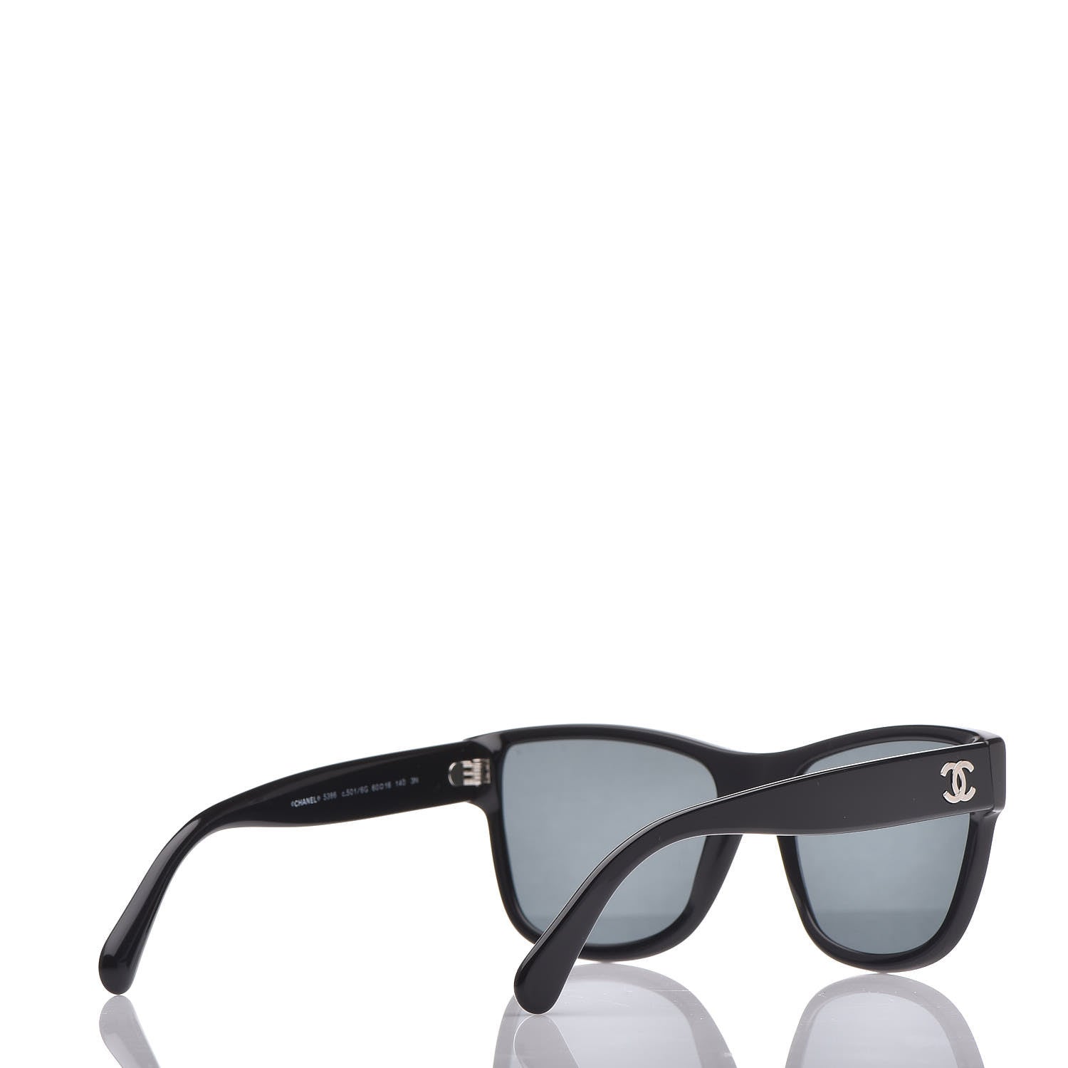 Chanel Acetate Butterfly Sunglasses 5386 Black 4 of 8