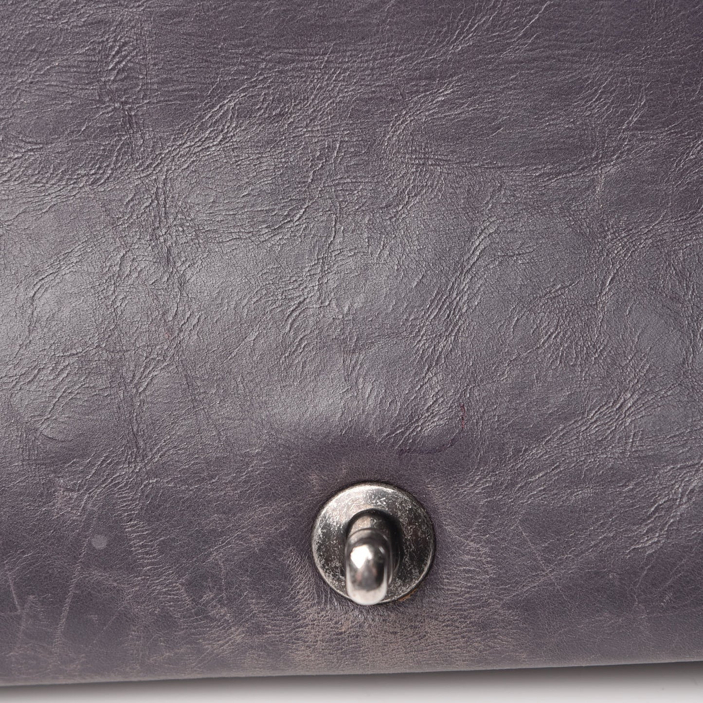 Calfskin Quilted Large CC Enchained Accordion Flap Grey