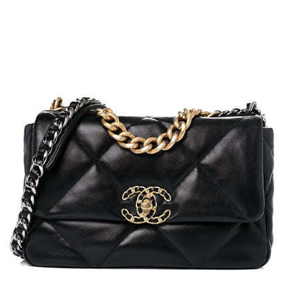 Chanel Lambskin Quilted Medium Chanel 19 Flap Black 1 of 9