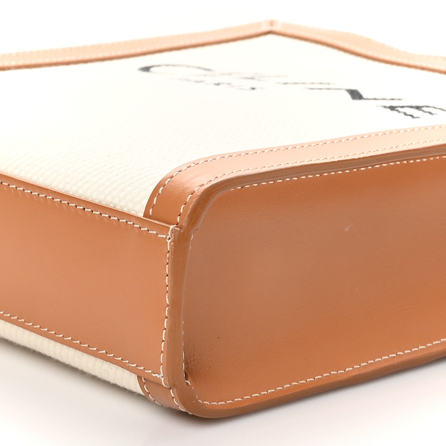 Celine Canvas Calfskin Mini Vertical Cabas Natural Tan 8 of 8
