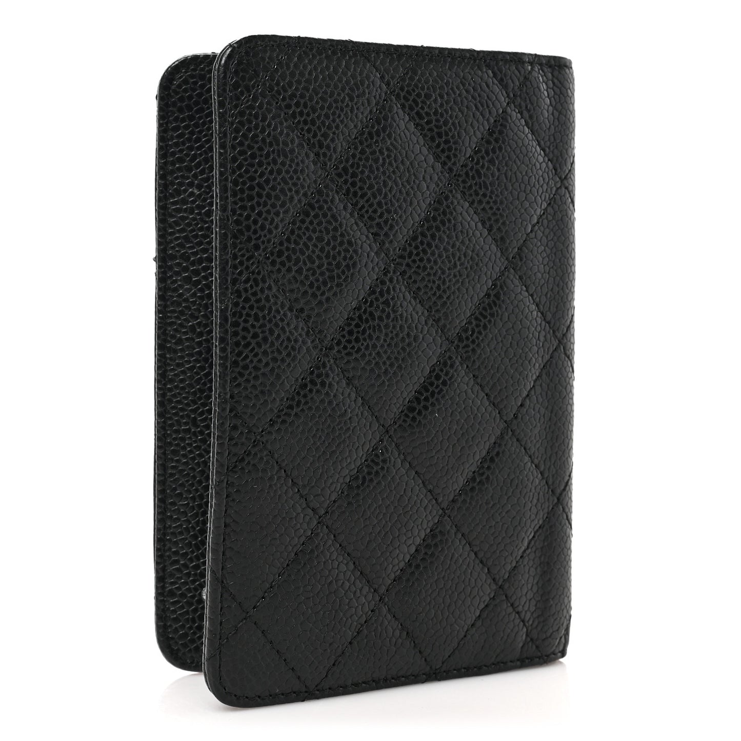 Caviar Quilted Passport Holder Black
