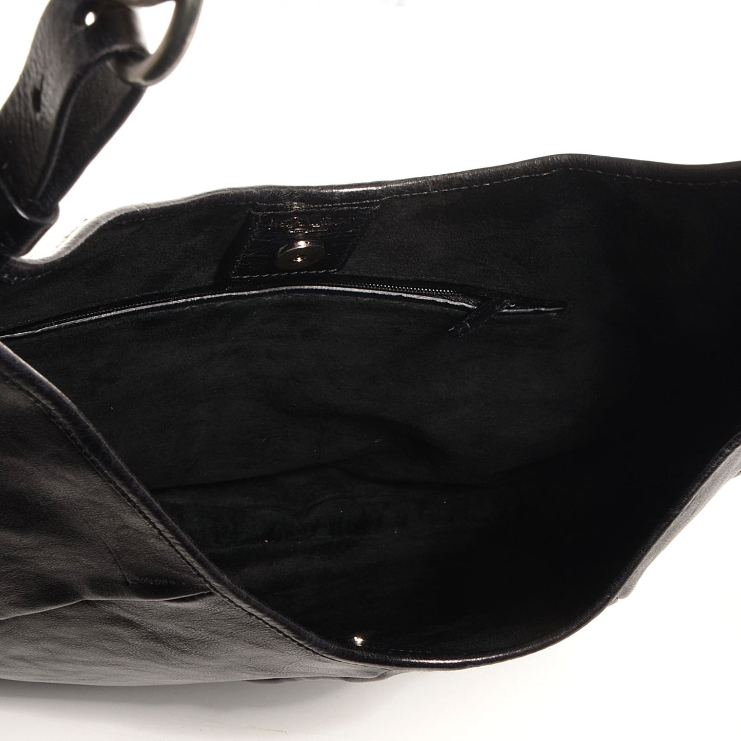 Buffalo Leather Medium Mombasa Horn Bag Black