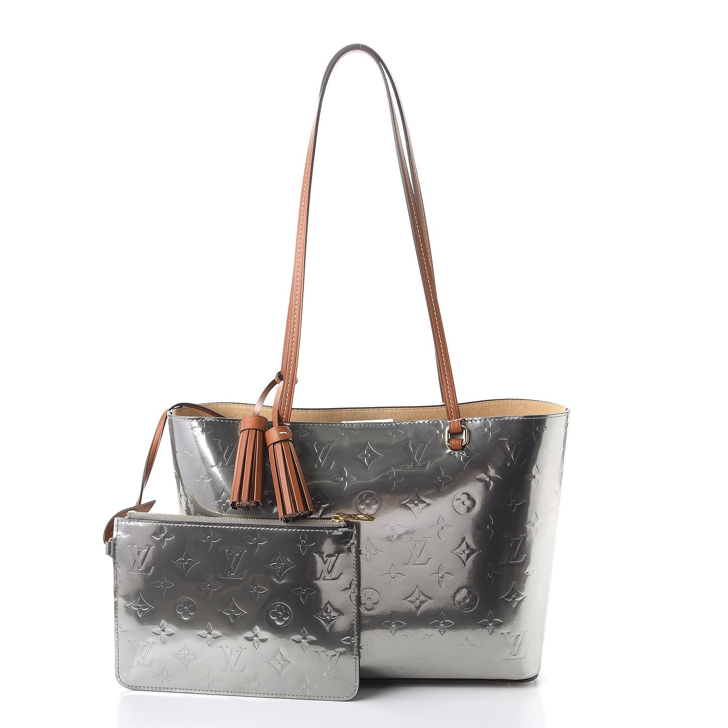 Louis Vuitton Vernis Long Beach PM Gris Metal 3 of 9