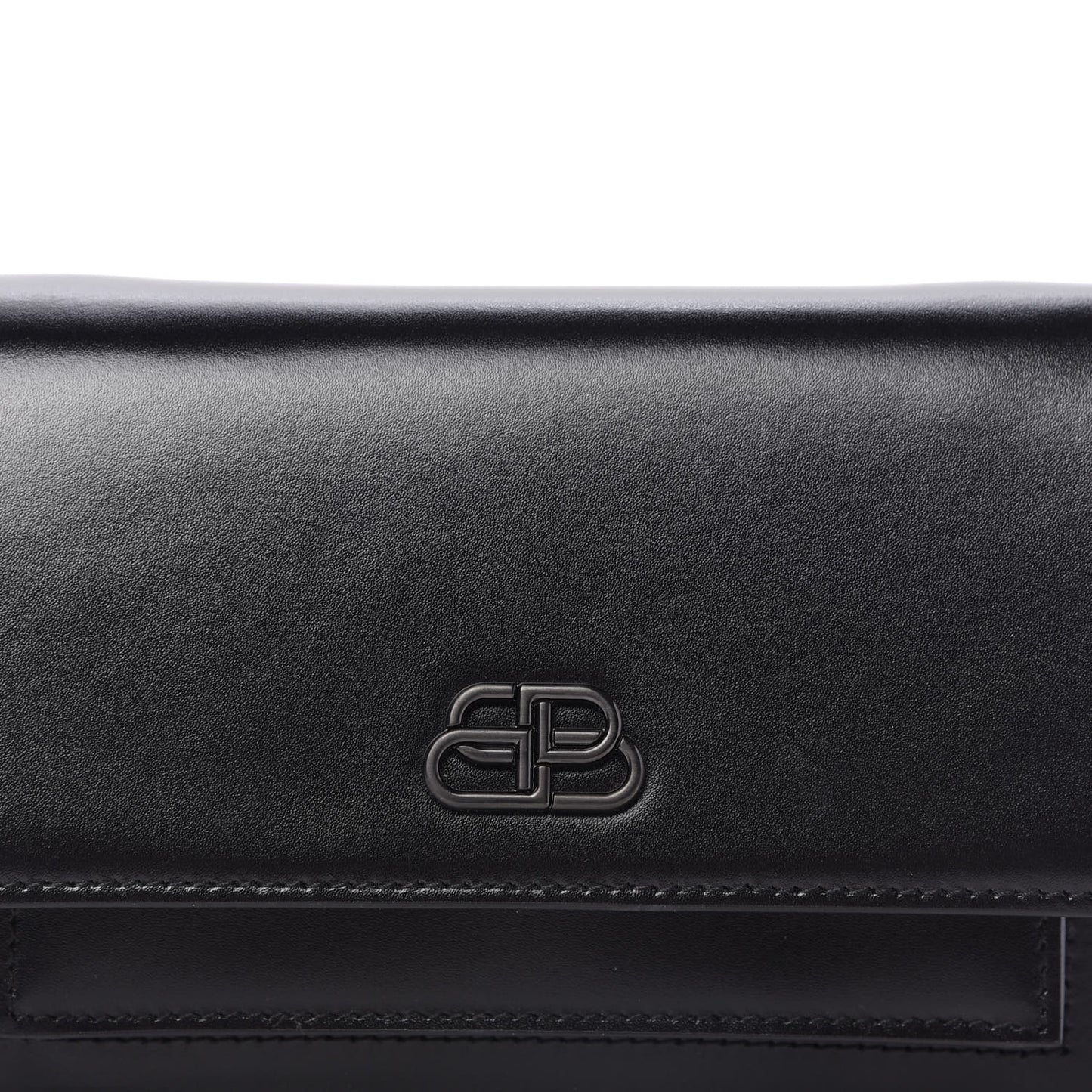 Shiny Box Calfskin Monochrome XS Sharp Belt Bag Black