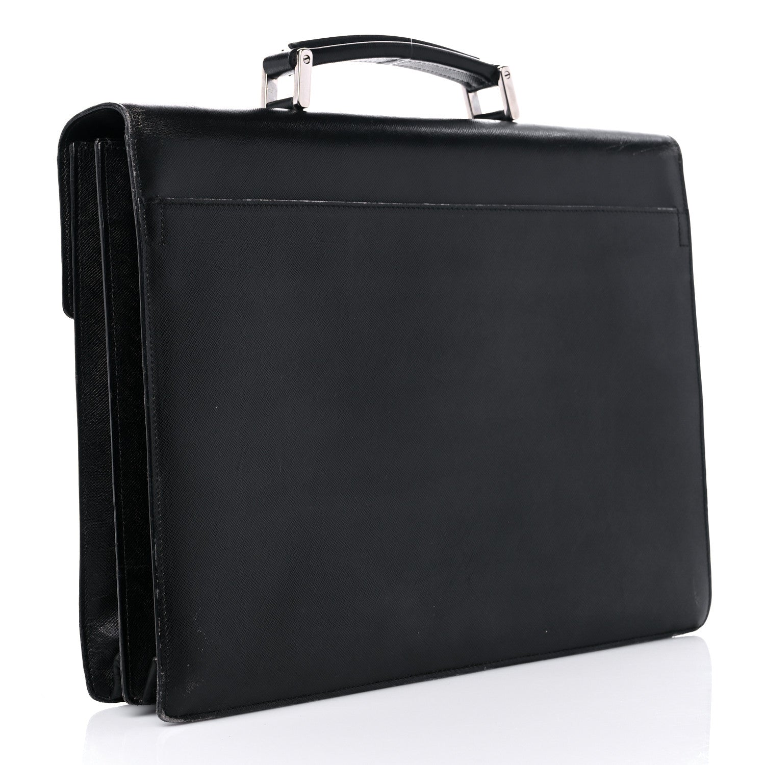 Prada Saffiano Briefcase Black 2 of 21