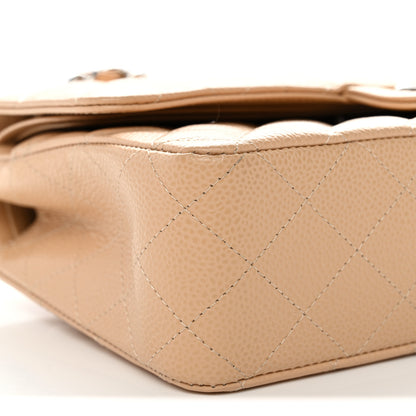 Chanel Caviar Quilted Medium Double Flap Beige 9 of 12