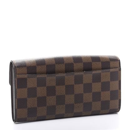 Louis Vuitton Damier Ebene Sarah Wallet NM 3 of 9