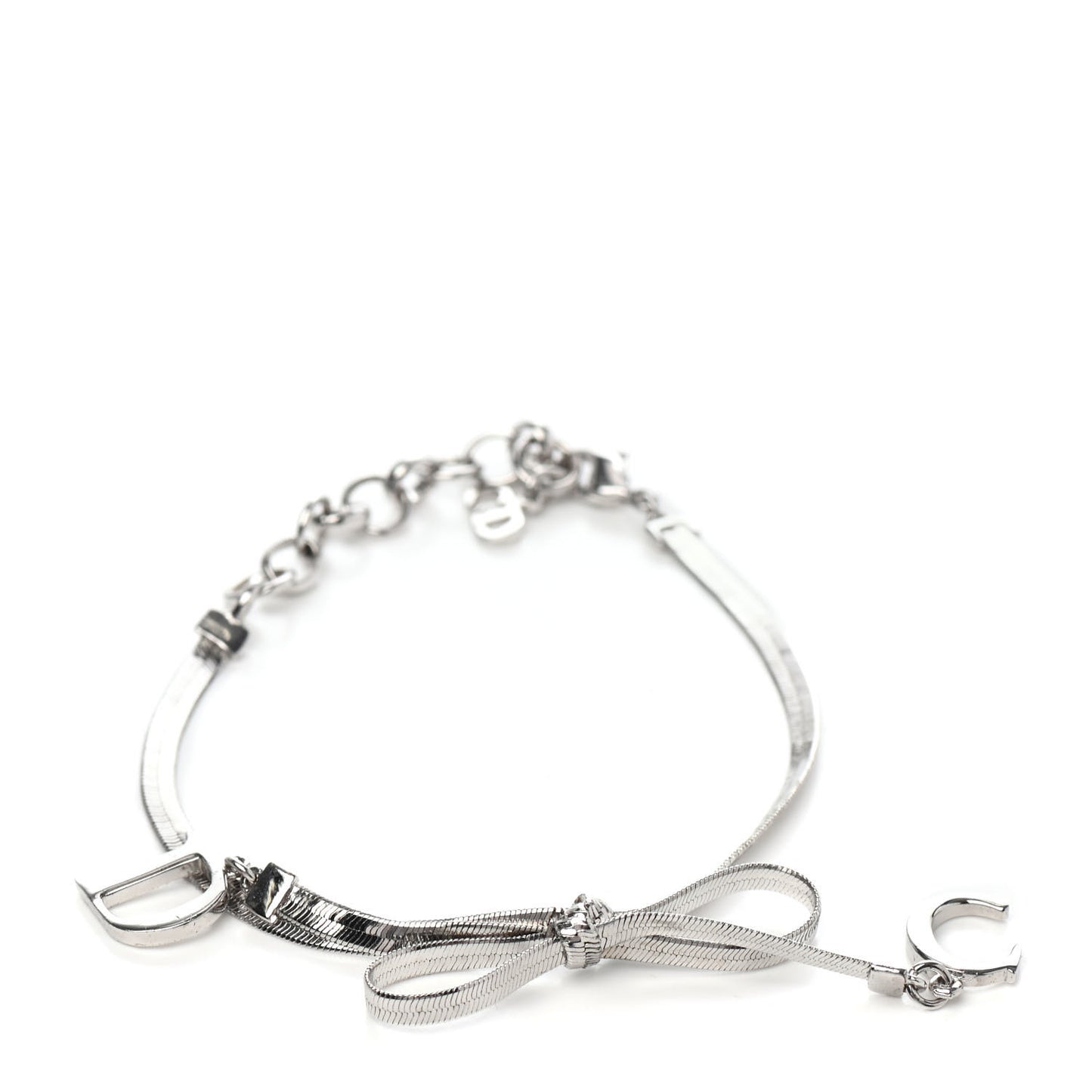 Bow CD Logo Bracelet Silver