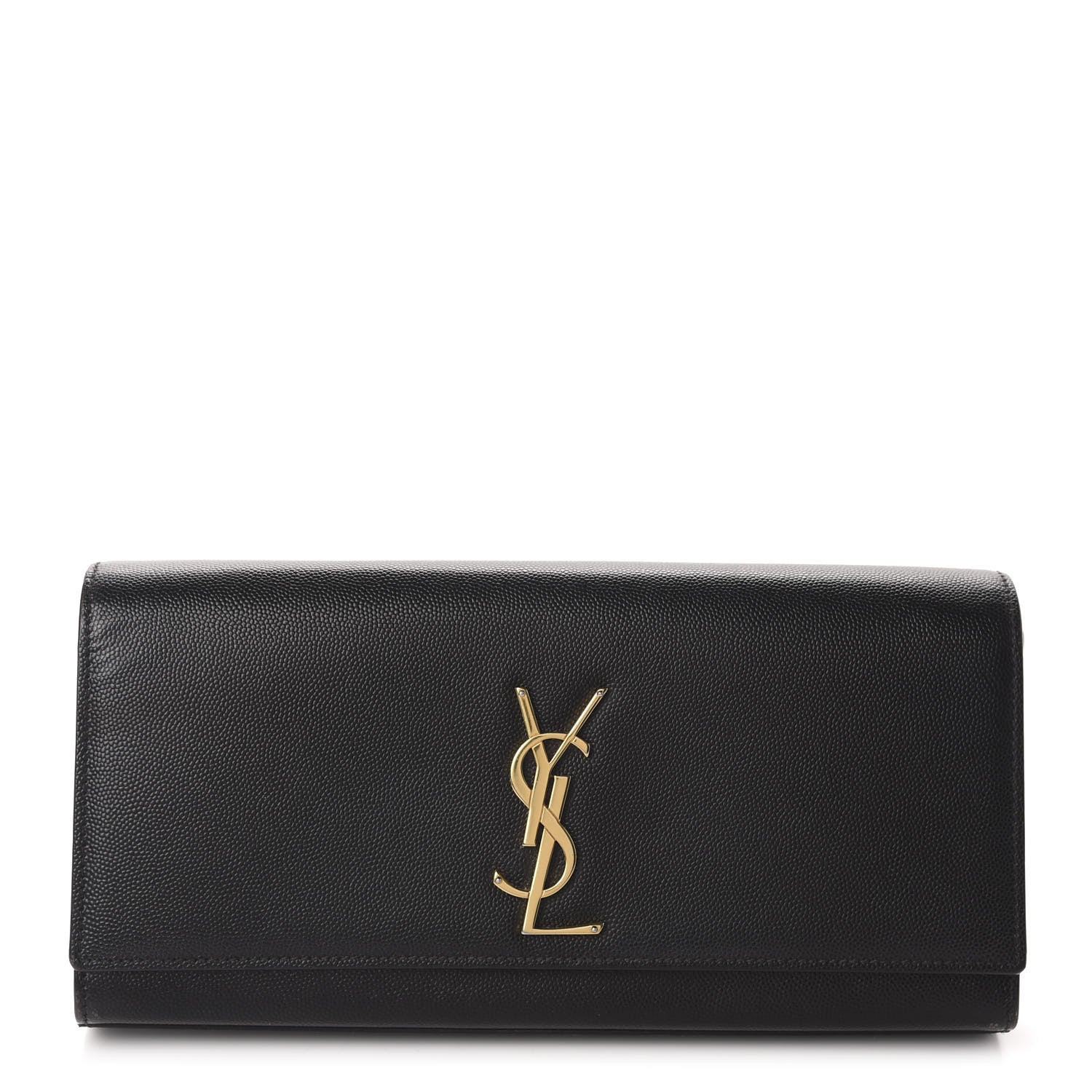 Saint Laurent Grain De Poudre Monogram Cassandre Clutch Black 1 of 10