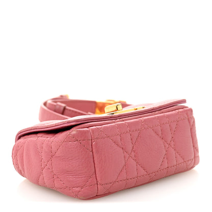 Christian Dior Supple Calfskin Cannage Micro Caro Bag Pink 4 of 9