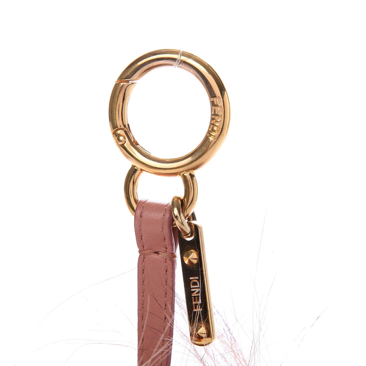Fendi Rabbit Mink Fox Fur Furry Yang Monster Bag Bug Charm Red Pink 3 of 4