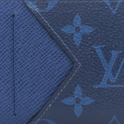 Louis Vuitton Monogram Taiga Coin Card Holder Cobalt 7 of 10