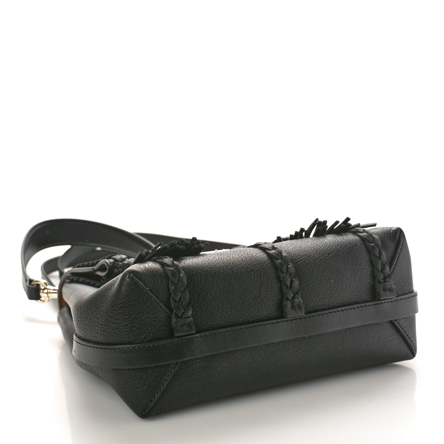 Grained Calfskin Small Penelope Soft Shoulder Bag Black