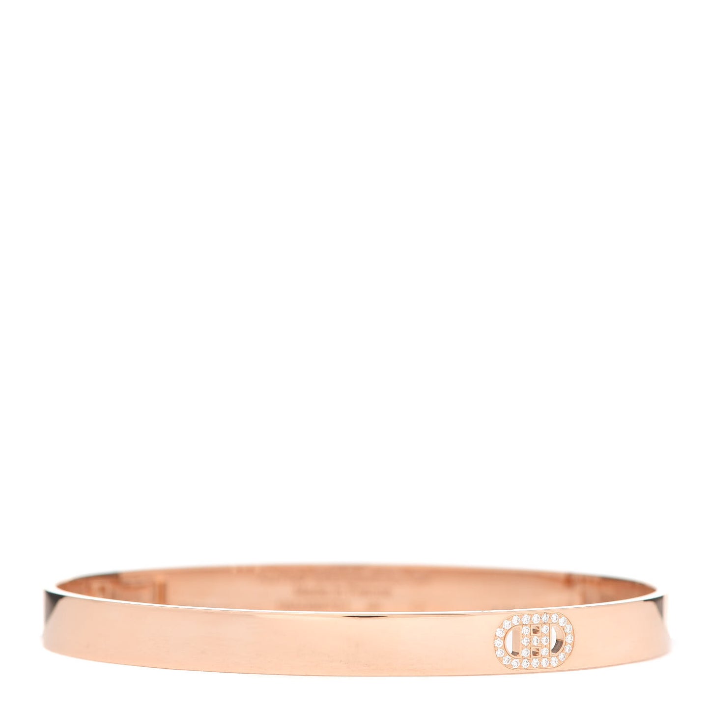 18K Rose Gold Diamond PM H D'Ancre Bracelet SH