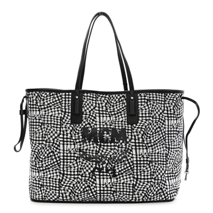 MCM Visetos Large Liz Reversible Shopper Tote Black 3 of 14