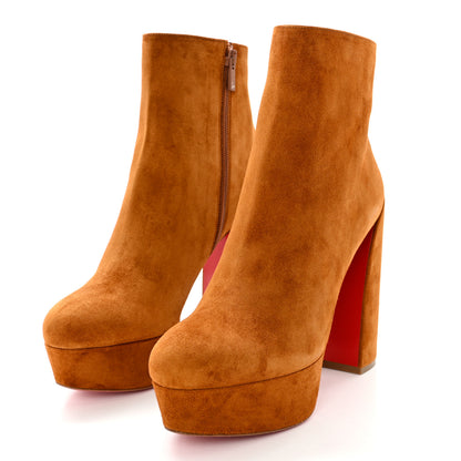 Christian Louboutin Veau Velours Movidastic 130 Platform Boots 38 Foxy 3 of 8